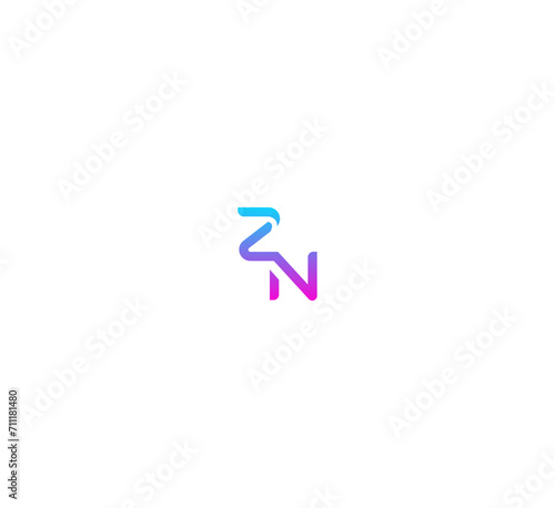 ZN, NZ letter logo design template elements. Modern abstract digital alphabet letter logo. Vector illustration. New Modern logo.