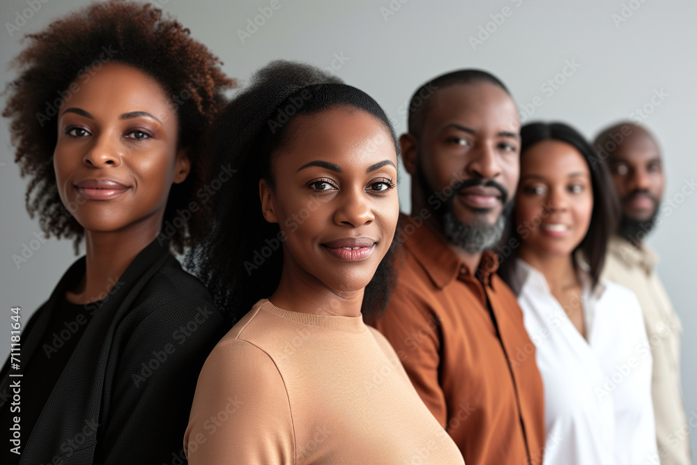 A group of African-Americans, concept of ethnic diversity. A group of African-Americans, concept of ethnic diversity.
