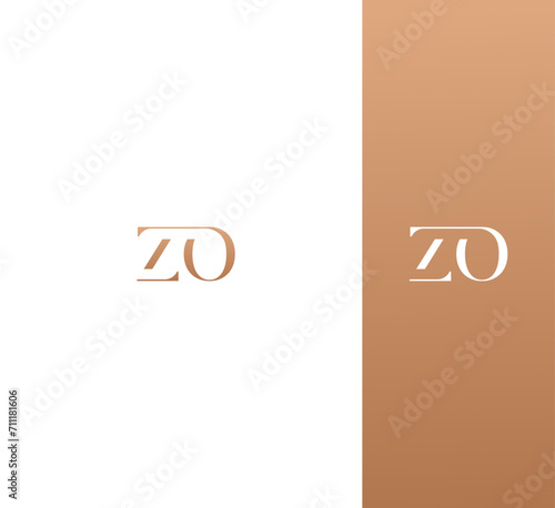 ZO, OZ letter logo design template elements. Modern abstract digital alphabet letter logo. Vector illustration. New Modern logo. photo