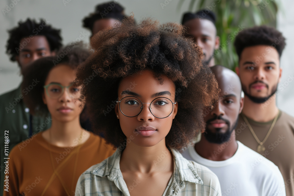 Young African American students, concept of diversity. Young African American students, concept of diversity.