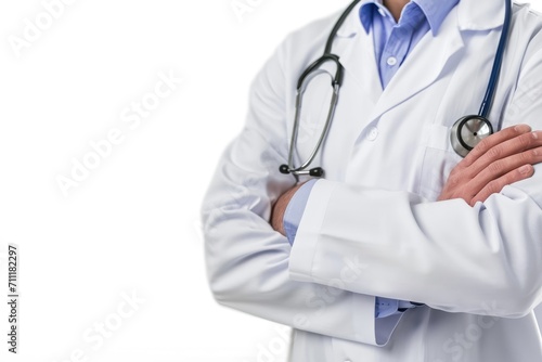 Medical doctor holding  stethoscope your healthy concept in hospital