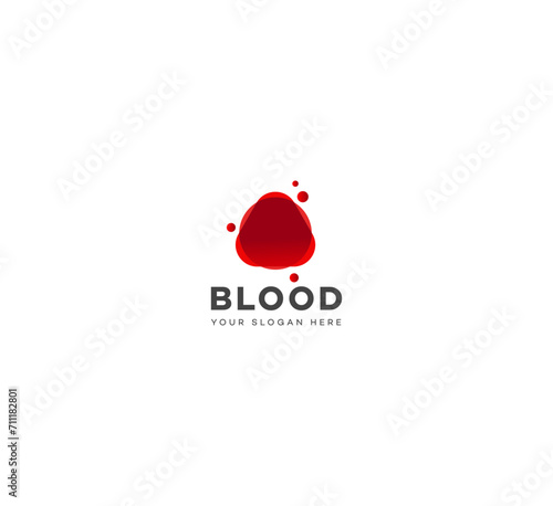 Modern Dlood logo design vector template. Blood Donation Logo template. photo