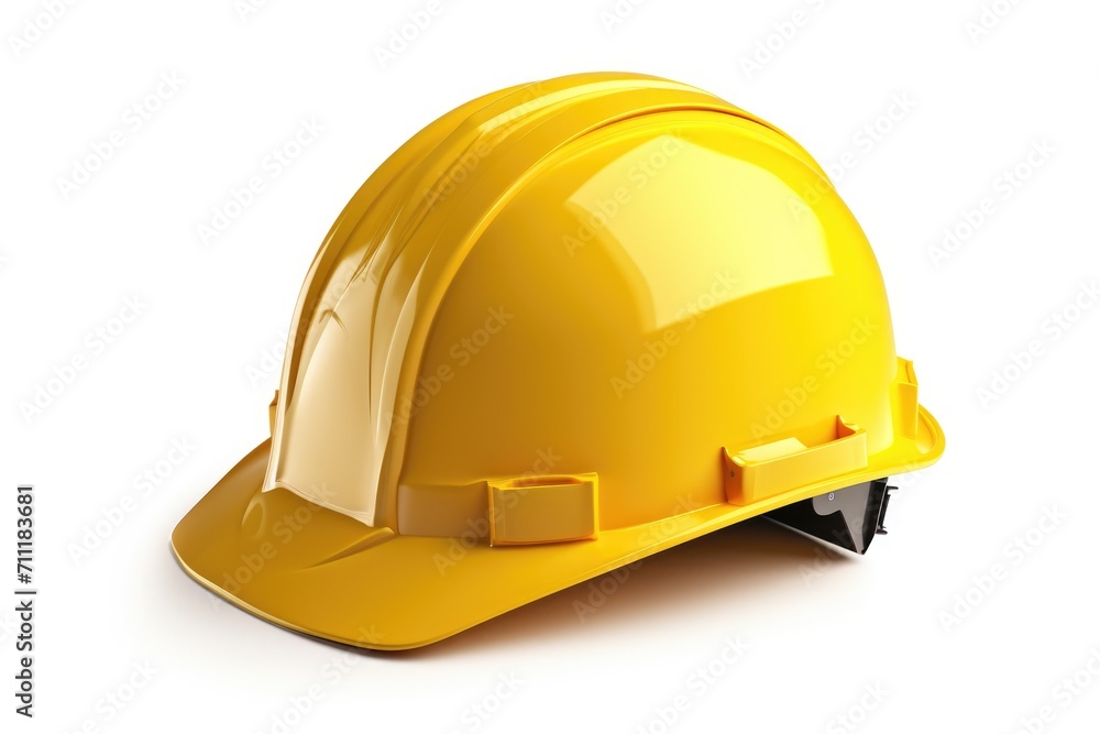 Yellow helmet isolated on white background Yellow helmet isolated on white background