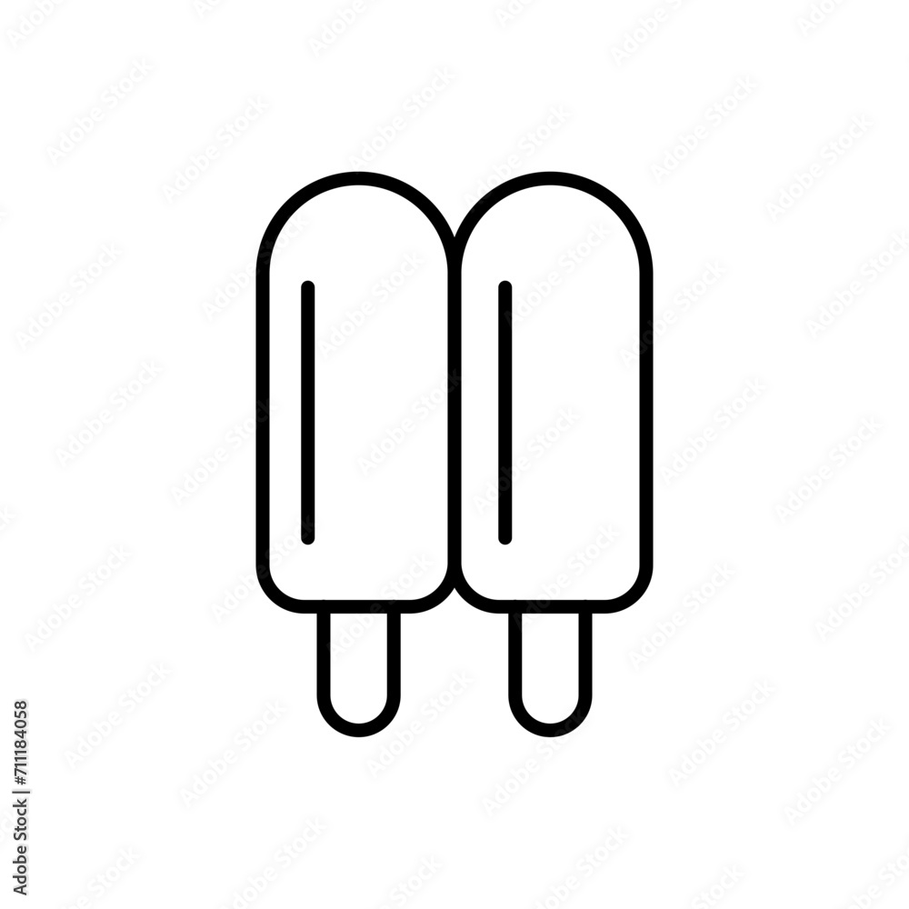 Ice cream stick outline icons, minimalist vector illustration ,simple transparent graphic element .Isolated on white background Ice cream stick outline icons, minimalist vector illustration ,simple transparent graphic element .Isolated on white background