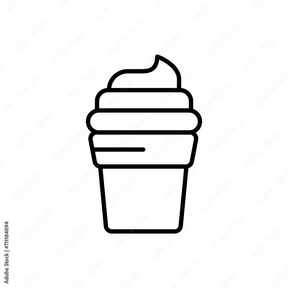 Ice cream cone outline icons, minimalist vector illustration ,simple transparent graphic element .Isolated on white background Ice cream cone outline icons, minimalist vector illustration ,simple transparent graphic element .Isolated on white background