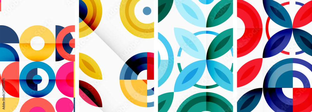 Round geometric elements and circles in background design for wallpaper, business card, cover, poster, banner, brochure, header, website Round geometric elements and circles in background design for wallpaper, business card, cover, poster, banner, brochure, header, website