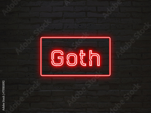 Goth のネオン文字