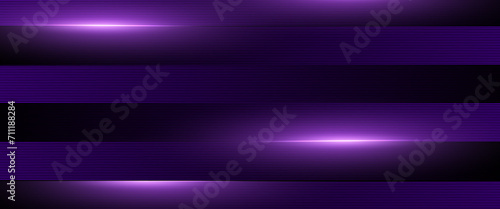 Black and purple violet vector 3D futuristic line abstract banner with glow line. Modern shiny lines. Futuristic technology concept template. Vector illustration