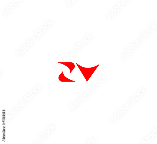 ZV, VZ letter logo design template elements. Modern abstract digital alphabet letter logo. Vector illustration. New Modern logo.