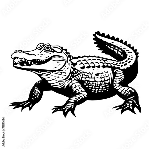 crocodile black silhouette logo svg vector  alligator icon  Alligator Illustration