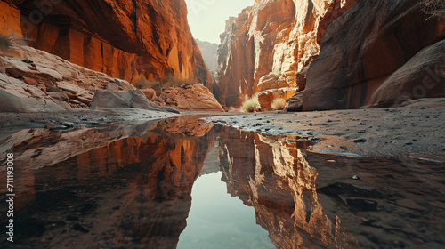 Canyon Reflections in Rocky Canyon. © Dorido
