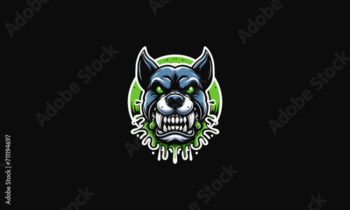 head dog slime vector mascot design
