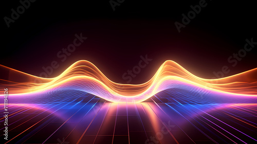 Modern digital abstract 3D background, abstract lines background © ma