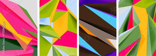 Fototapeta Naklejka Na Ścianę i Meble -  Triangle low poly mosaic posters. Vector illustration For Wallpaper, Banner, Background, Card, Book Illustration, landing page
