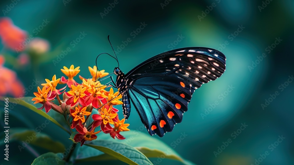 Obraz premium butterfly on flower