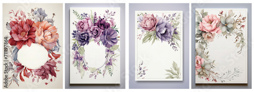 floral wedding invitations template