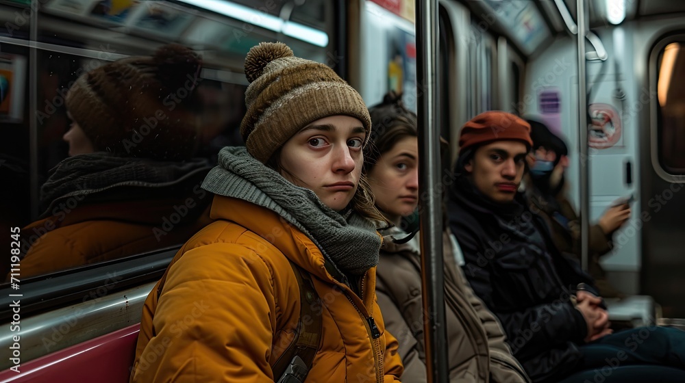 Urban Portraits: Diverse People in the Subway, Commuter Life, City Diversity, Metro Lifestyle, Public Transportation, Candid Moments, Urban Commute, City Faces, Daily Transit Scenes
Urban Portraits: Diverse People in the Subway, Commuter Life, City Diversity, Metro Lifestyle, Public Transportation, Candid Moments, Urban Commute, City Faces, Daily Transit Scenes