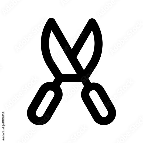 pruning shears line icon