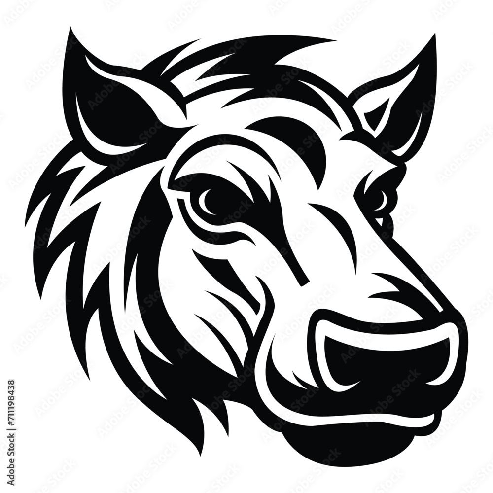Obraz premium warthog iconic logo vector illustration