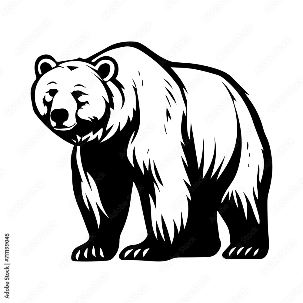 Bear black silhouette logo svg vector, Bear icon illustration Bear black silhouette logo svg vector, Bear icon illustration