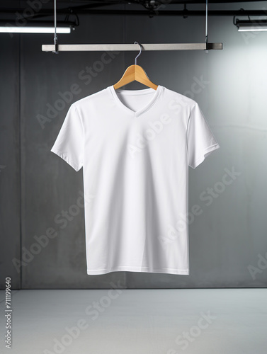 white t-shirt as element isolated on white background