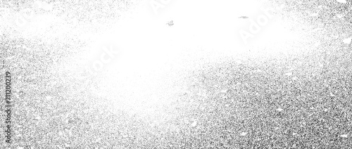 Grunge noise texture. Dirty grain background. Dotted halftone gradient overlay. Sand dust distressed wallpaper. Grungy stipple grit pattern. Black white random dot texture for poster, banner. Vector photo