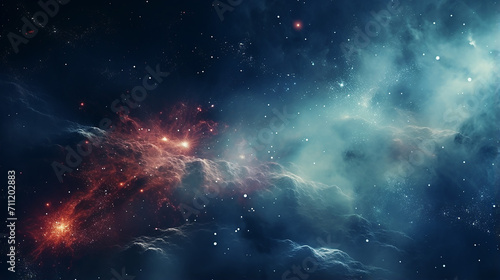 amazing space view with nebula and galaxies in space. abstract cosmos background