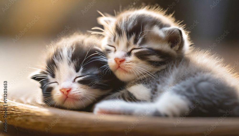 眠る可愛い赤ちゃん猫,Generative AI AI画像 眠る可愛い赤ちゃん猫,Generative AI AI画像