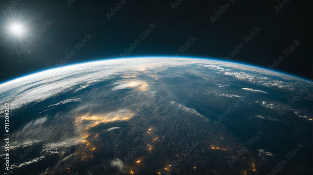 view of earth from space looks clear without clouds