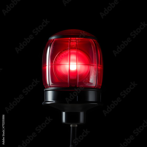 Red siren alarm light flashing  photo