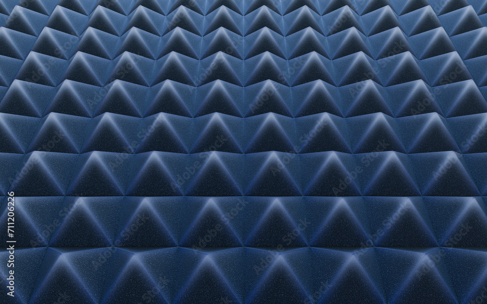 Obraz premium Triangle shape sound-absorbing cotton background, 3d rendering.