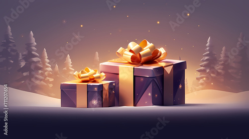 Gift box background with copy space for Christmas gifts, holiday or birthday © ma