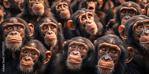 a group of monkeys, generative AI photo
