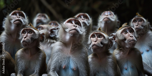 a group of monkeys, generative AI photo
