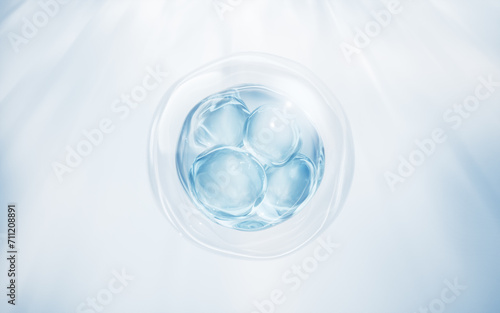 Transparent blue liquid bubble, 3d rendering. © Vink Fan