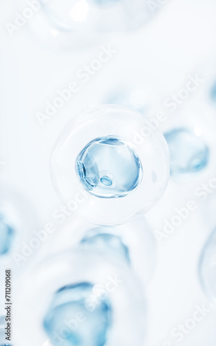 Transparent blue cells background, 3d rendering.