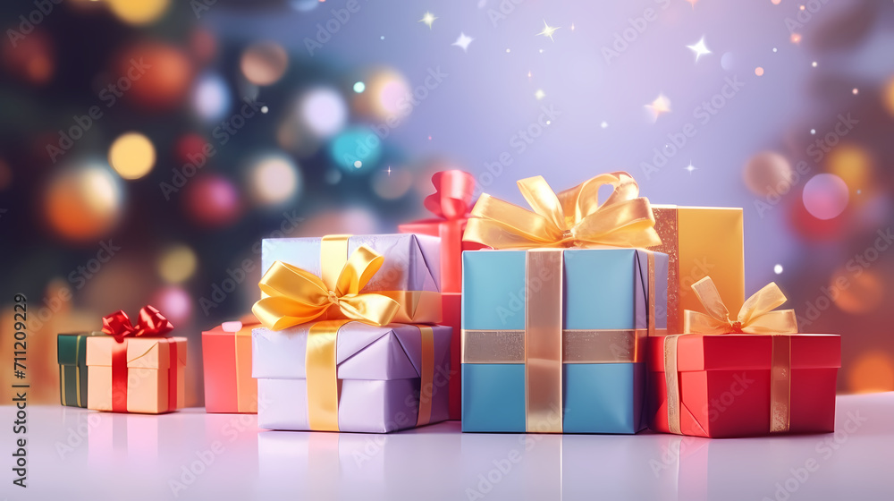 Gift box background with copy space for Christmas gifts, holidays or birthdays Gift box background with copy space for Christmas gifts, holidays or birthdays