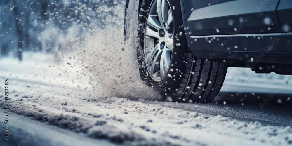 Winter Driving Conditions with Snow-covered Tires Winter Driving Conditions with Snow-covered Tires