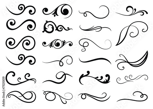 Retro Swirl Element, Swirl ornament stroke, Calligraphy swirls, Swashes swoops and swishes calligraphy