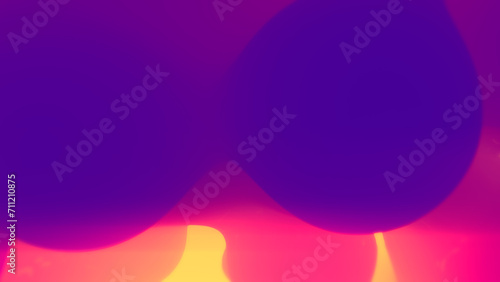 pink and orange glowing disco dance smooth amorphic shapes - abstract 3D illustration photo
