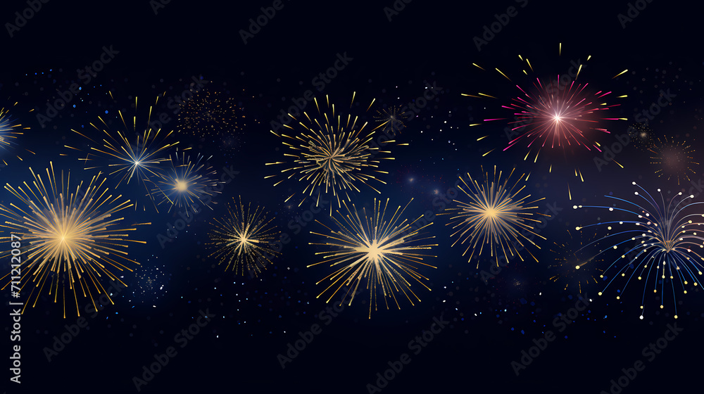 Happy New Year, burning fireworks with bokeh light background Happy New Year, burning fireworks with bokeh light background