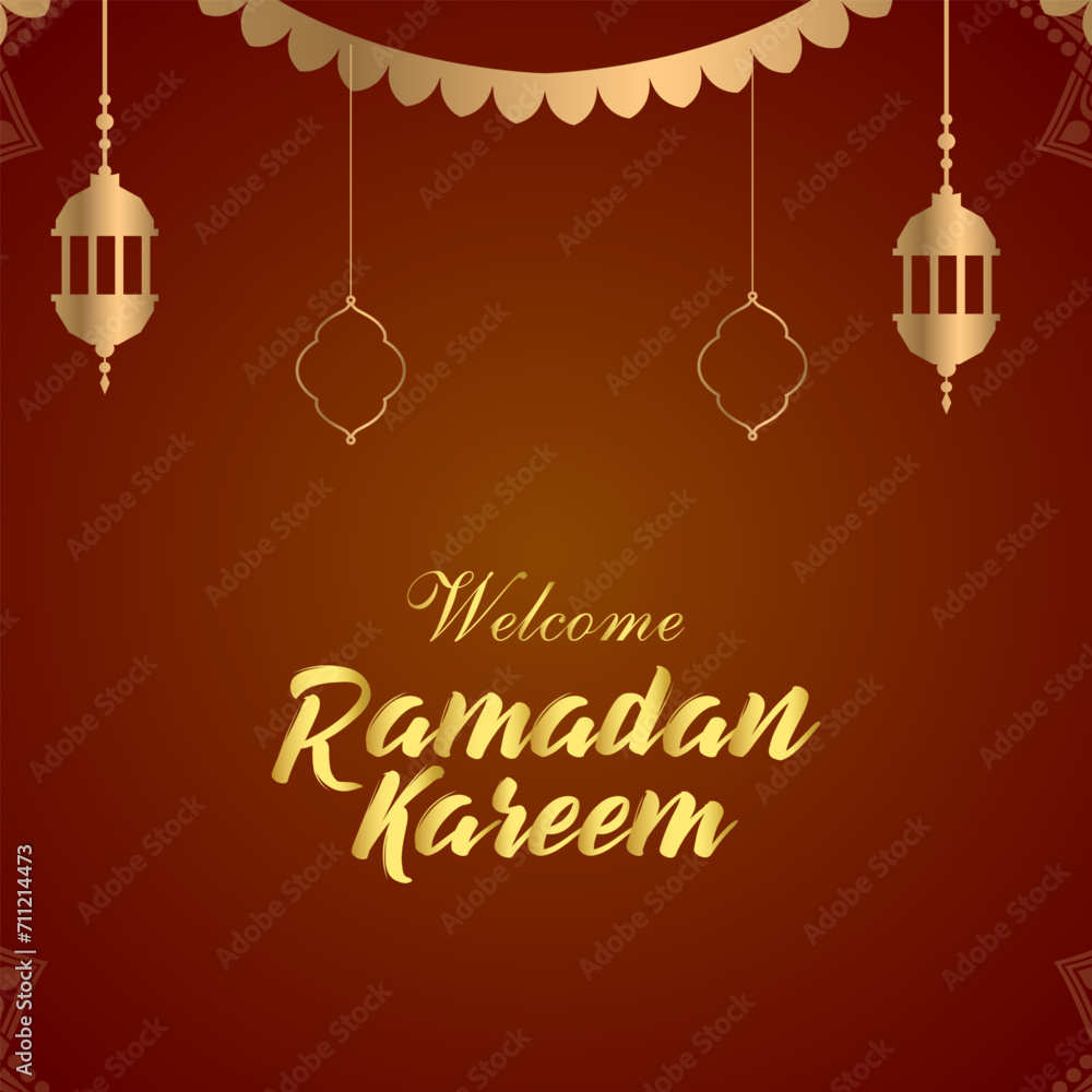 ramadan kareem 2024 banner with red background design ramadan kareem 2024 banner with red background design