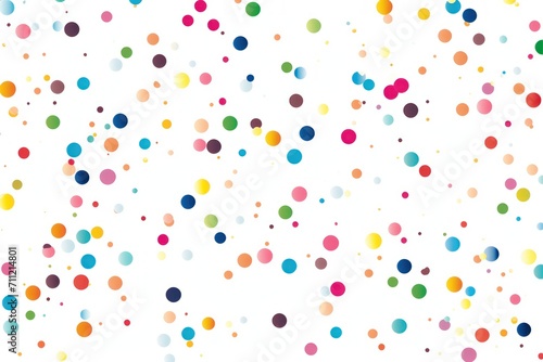 Abstract colorful pattern polka dot confetti on a white background