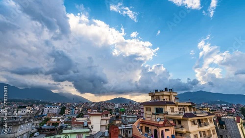 kathmandu valley, urban, concrete sprawl, 4k, timelapse, clouds, sky, cityscape, nepal, valley view, urbanization photo