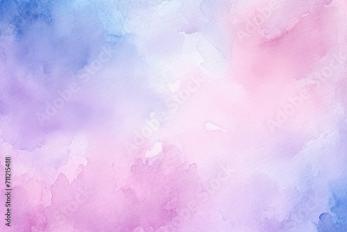 Watercolor background of light pink purple shades and blue