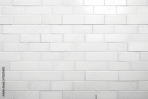 White rectangle mosaic tiles texture background.