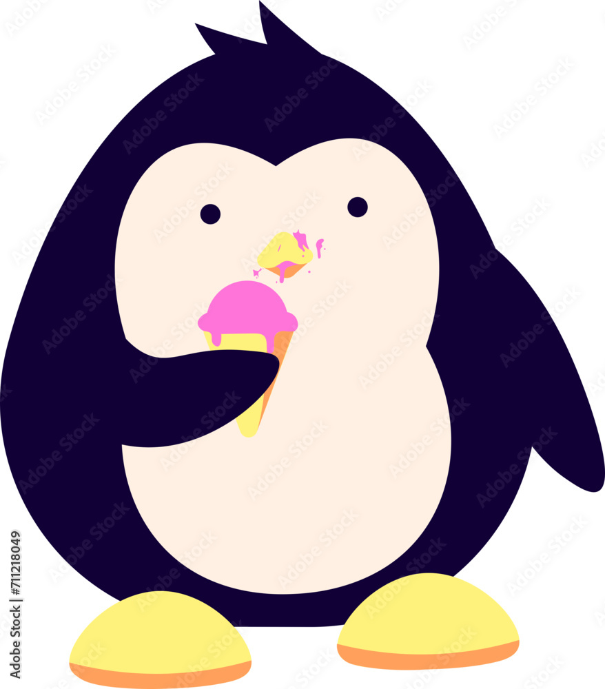 Penguin Eating Ice Cream Penguin Eating Ice Cream