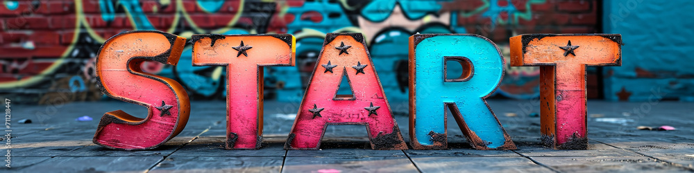 AI art　Colorful background with  