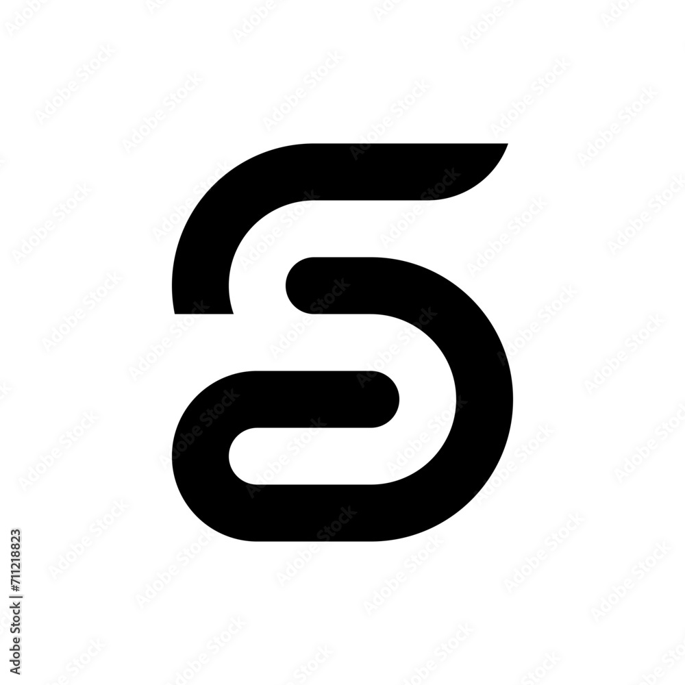 Letter SA or AS creative monogram logo Letter SA or AS creative monogram logo