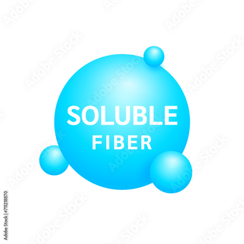 Soluble fiber. Blue fructo oligosaccharides prebiotic from natural fruit vegetable. Nutrients essential intestine. lowers cholesterol improves blood sugars prevents constipation. Vector